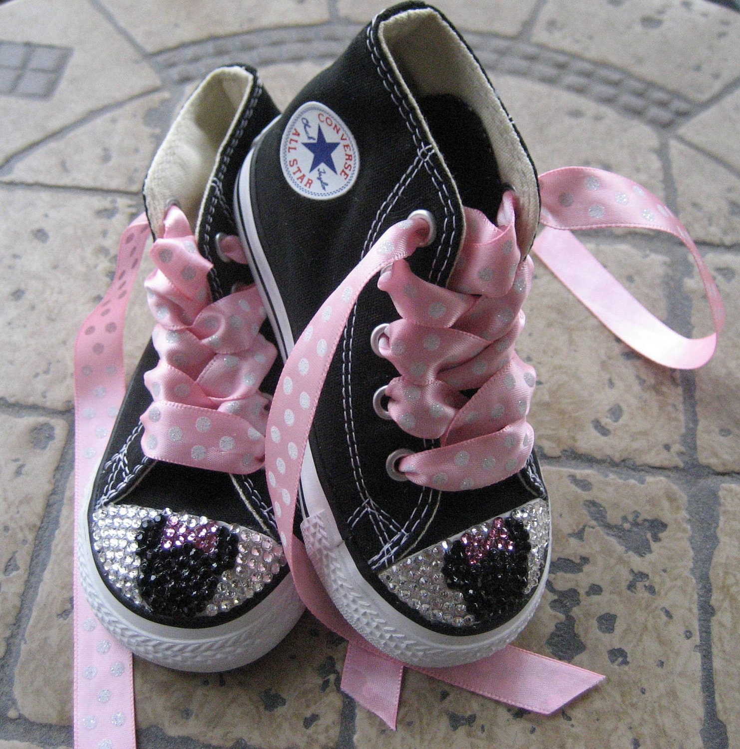 Converse Chuck Taylor All Star SWAROVSKI crystals BLING minnie mouse inspired