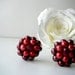Lovely Vintage Maroon Cluster Earrings