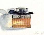 Chloe Perfume Eau de Parfum Bottle Watercolor - Digital Print - 4 x 6 - Chloe Sevigny Vogue