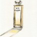 Chanel Glass Perfume Bottle No. 5 Eau Premiere - ORIGINAL Watercolor 6 x 9 - Glass Sheer Pale Yellow