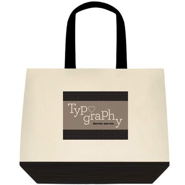 Typography Kerns Me On - Two-Tone Deluxe Tote Bag