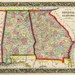 Vintage state map of Alabama and Georgia - 1860 PRINT - 11 x 14" (Larger sizes available)