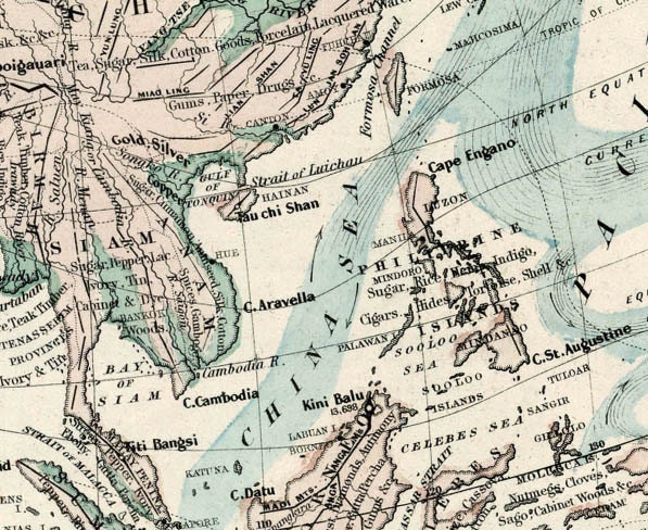 Antique Asia map Print - 16 x 19 "