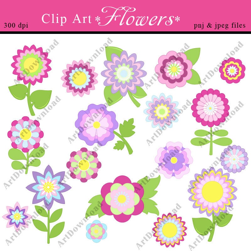 flower clip art etsy - photo #18