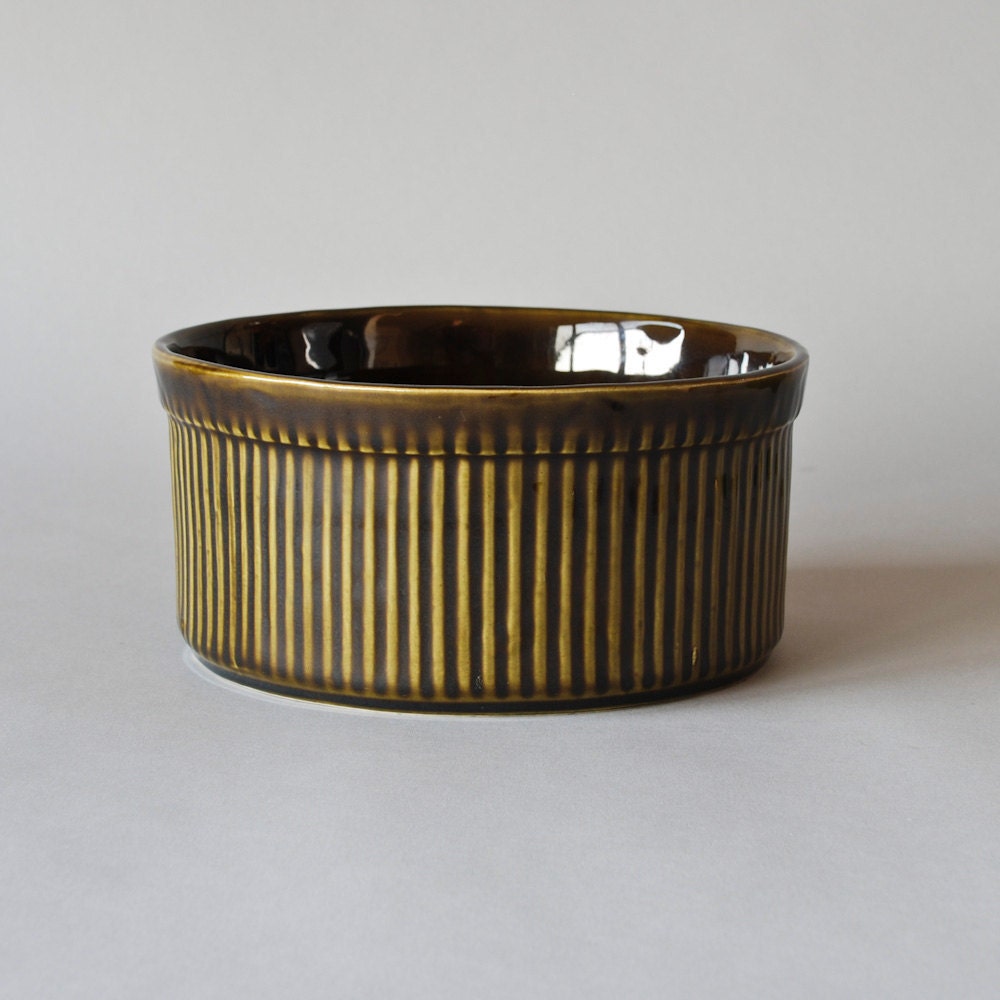 Pfaltzgraff Pottery Green Soufflé or Casserole Dish