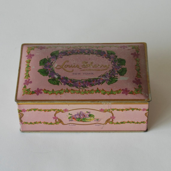Items similar to Vintage Louis Sherry Candy Box Tin on Etsy