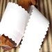 White kraft paper scalloped tape - 1 & 1/2 inch wide water activated tape - 9 yards