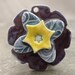 50% OFF SALE Blossom- handmade ceramic flower pendant 6877