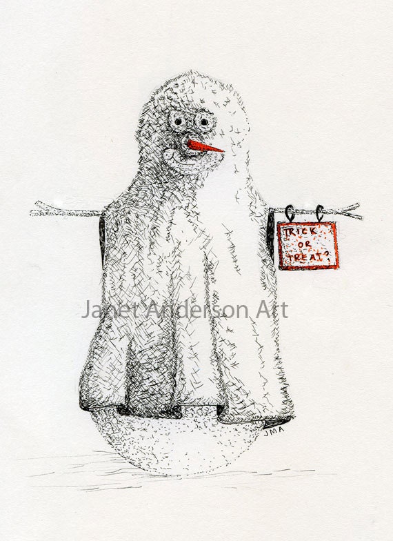 Snow Grandma Ghost - Fine Art Card