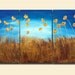 SALE Painting, ORIGINAL Large Amazing Flowers Abstract, Textured Gold Flowers, Landscape Painting, Modern Palette Knife, Ready to Hang 48x