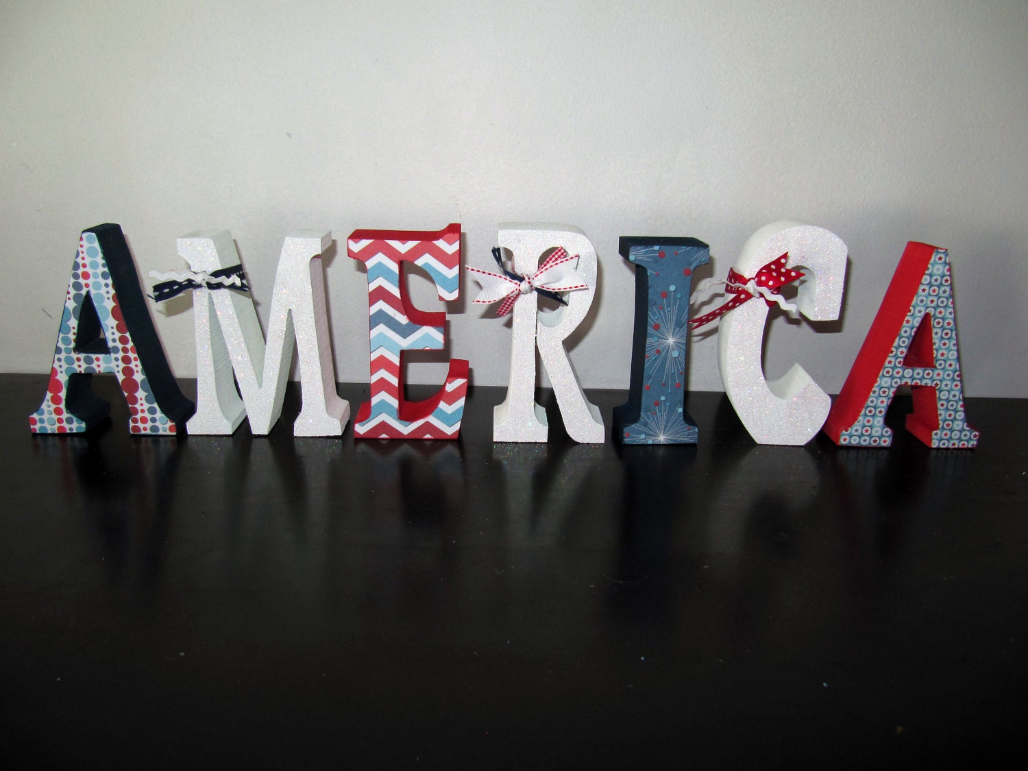 America Wood Letters, 4th of July, Ready to Ship - SAVE 15% now
