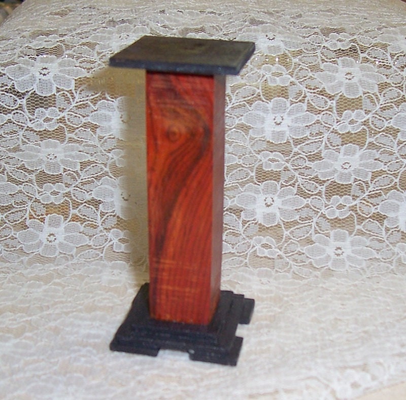 Fern stand or pedestal from exotic wood OOAK dollhouse miniature End of Year Sale