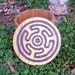 Hekate's Wheel Box, hand-burned
