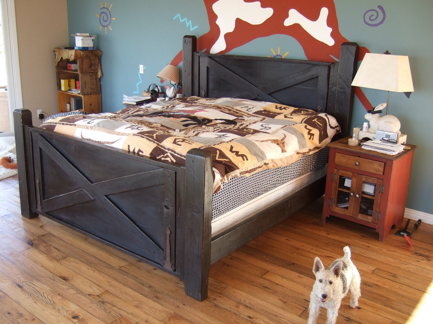 Barn Door Bed - Made with Reclaimed Wood