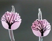 Handmade lampwork 2 glass beads earring pair tree-'Sweet Tree'-SRA-make to order