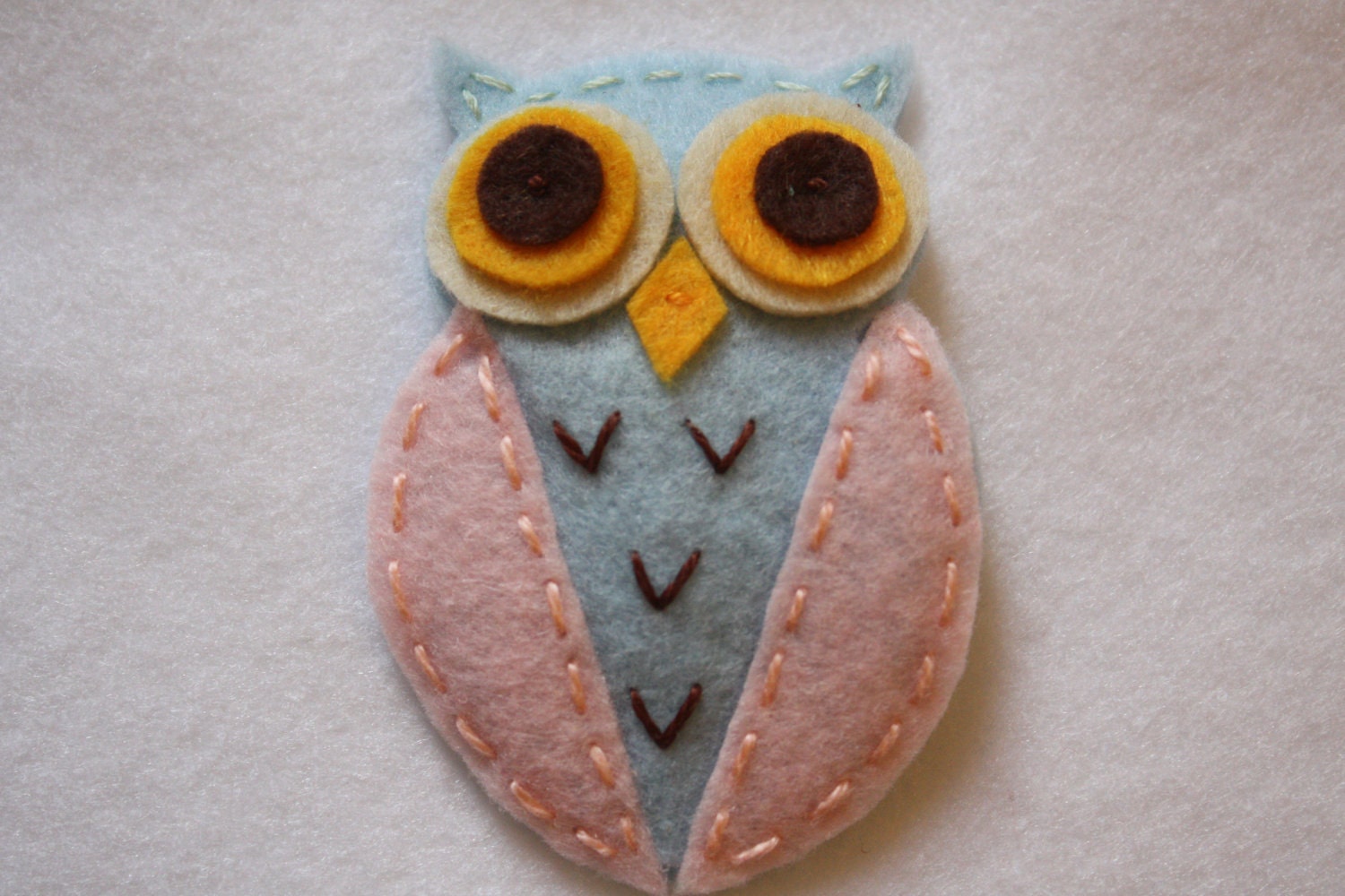 Blue Owl Felt Hair Clip
