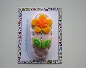 SALE - Pink Flower Felt Hair Clip