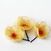 Set of 3 Narcissus Flowers Bobby Pins in Yellow and orange