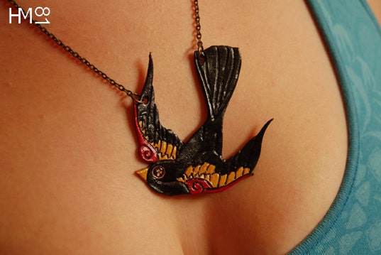 Blackbird Leather Necklace