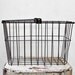 Simple Black Metal Bike Basket with Handle