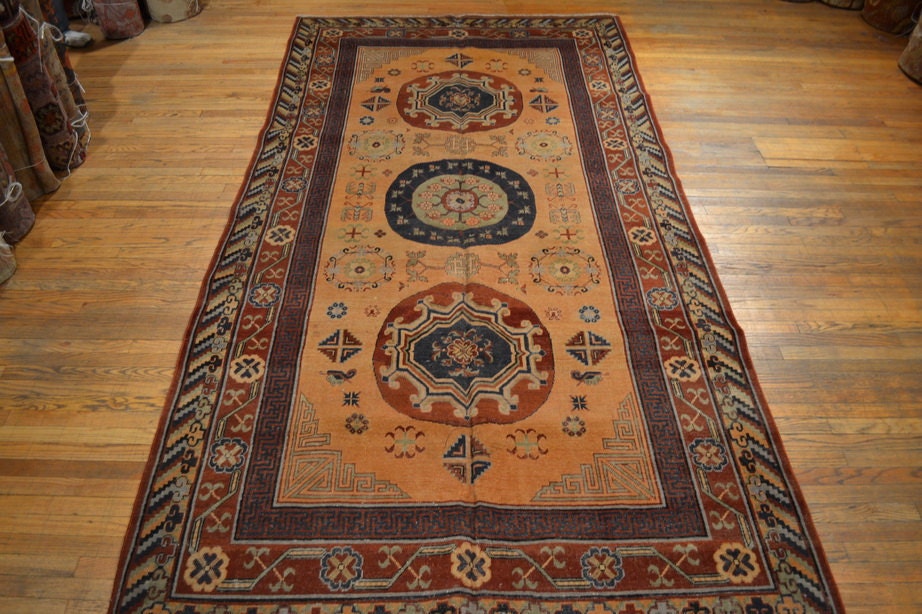 S4 size 5.10 x 11.8 Antique Khotan Rug / Vintage Oriental Rug / Decorative Rugs