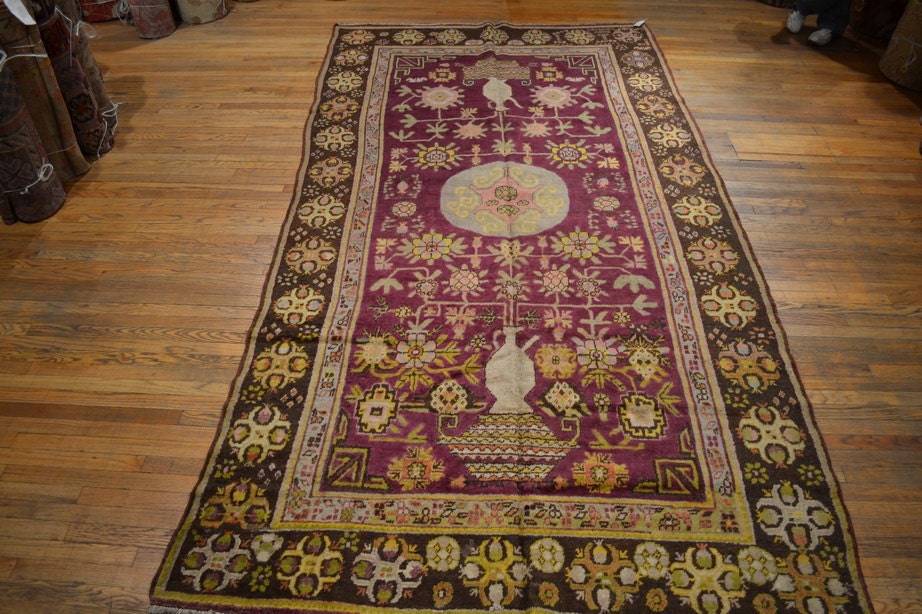 S1856 size 6.2 x 11.5 Antique Khotan Rug