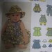 Baby girls very cute dress, pinafore, panties, pantaloons and hat sewing pattern in 3 sizes