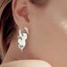 Fake Gauges - Helianthus Curls - White Bone Earrings