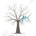 Thumbprint Wedding Tree Guest Book Poster with Ink Pad, Wall Art, Personalized Wedding Tree w/ Peacocks Print, 11x14