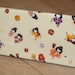 Fabric Checkbook Cover WIth Vinyl Covering Made with Japanese Wagara Print "Warabe" Ivory