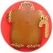Gingerbread Pin Only  Hand Painted Wood Tole