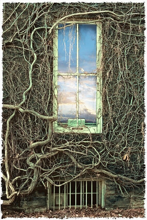 Friendly neighborhood - twilight steampunk fine art photo print mystery garden secret detective decor castle thriller woodland nature
