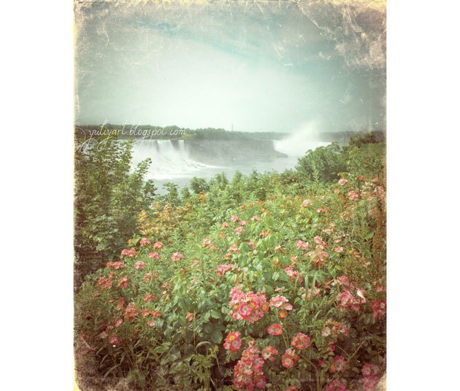 Niagara Spring - romantic shabby chic photo print bride honeymoon spring wedding married bloom nature garden aphrodisiac love decor
