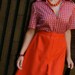 Orange ,sophisticated , business  girl vintage dress