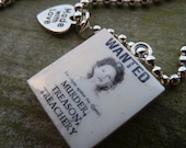 Once Upon A Time WANTED: Snow White Scrabble Tile Pendant Necklace