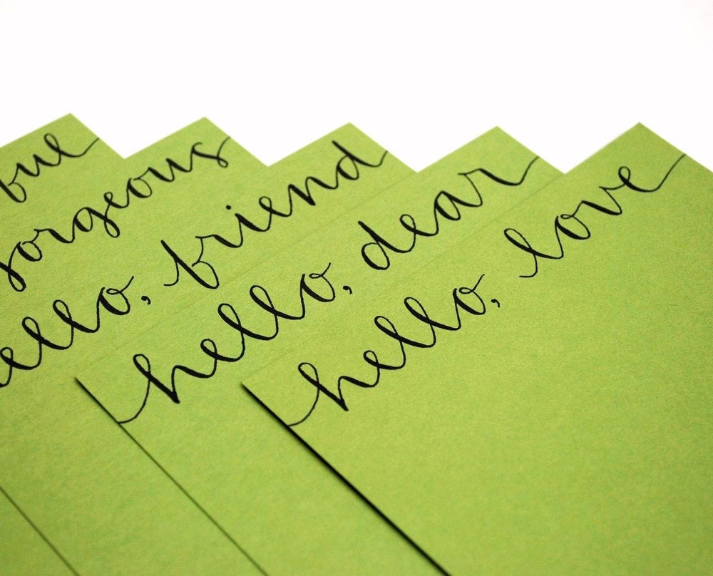 Terms of Endearment Flat Notecards in Grass - Set of 10