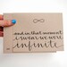 Literary Greeting Card with Modern Calligraphy . Stephen Chbosky Quote . Taupe Kraft . And in That Moment I Swear We Were Infinite . Single