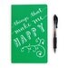 Green Notebook with Handwritten Calligraphy and Capitals . Large Ruled Moleskine Volant . Things That Make Me Happy . OOAK