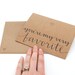 You're My Very Favorite, Romantic Greeting Card, Modern Handwritten Calligraphy, Recycled Brown Kraft, Single