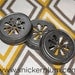 Pewter or Gold Mason Jar Daisy Drink Lids- Set of 12