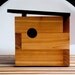 MId Century Modern Birdhouse in Matte Black