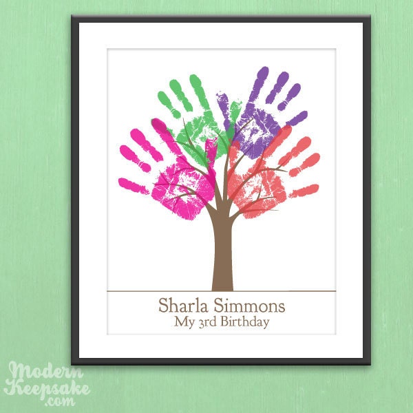 DIY Personalized Child's Handprint Tree - Printable pdf Kids Craft Project