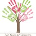 Grandparents Holiday Gift - DIY Personalized Child's Handprint Tree - Printable pdf Kids Craft Project
