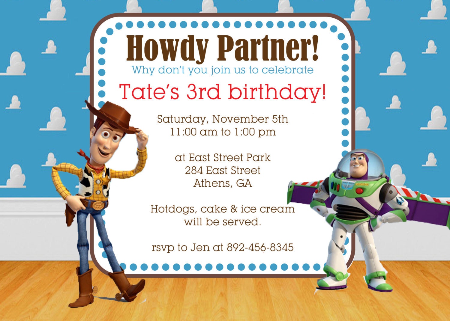 Printable Toy Story Birthday Invitation Il_170x135