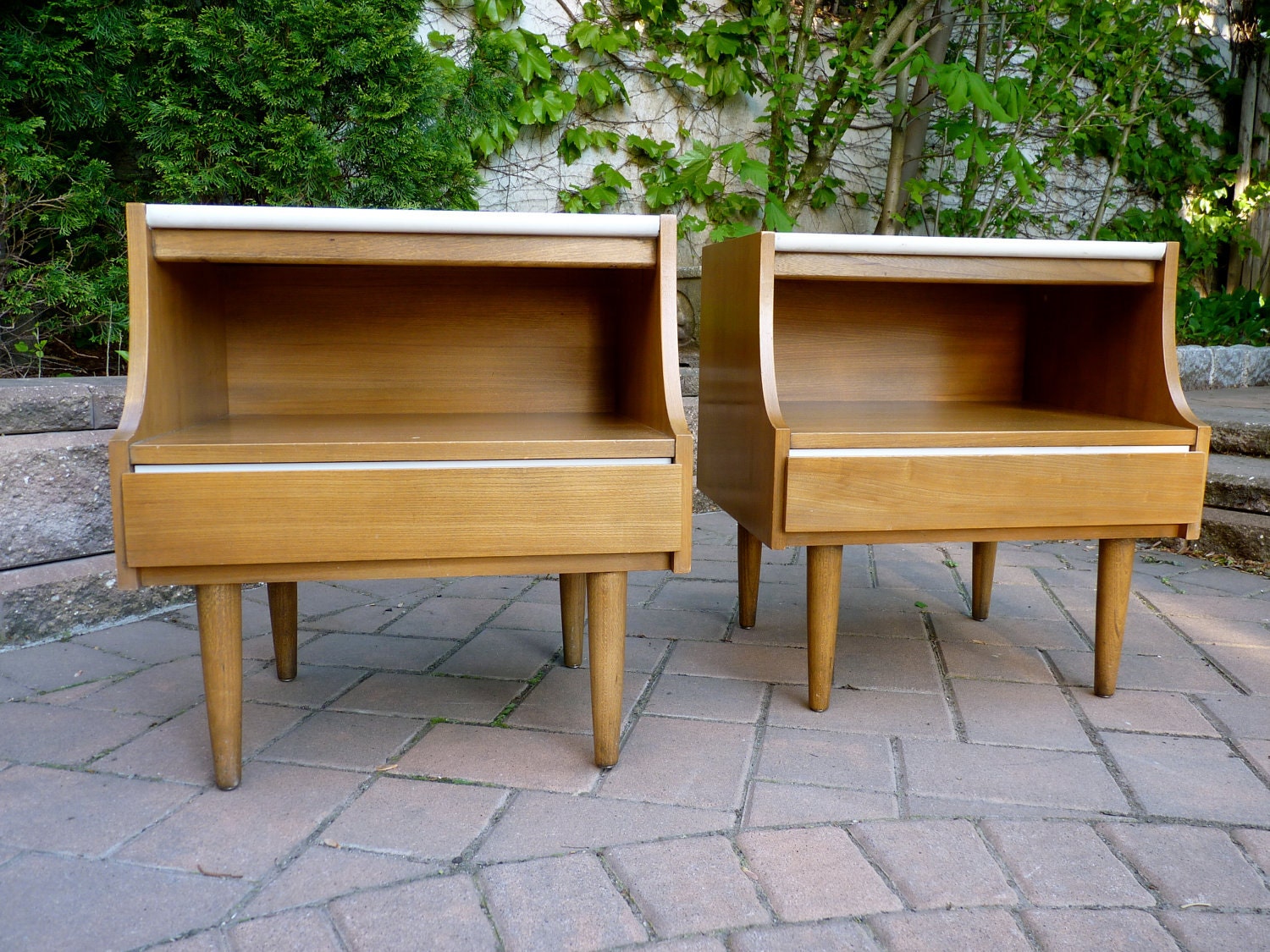RESERVED for Neil - mid century Modern NIGHTSTANDS end tables by American of Martinsville danish