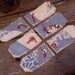Cutter Quilt Tags Prim Blue Feedsack Fabric Gift Tags Vintage Patchwork Everyday All Occasion Hang Tags Tie Ons itsyourcountry