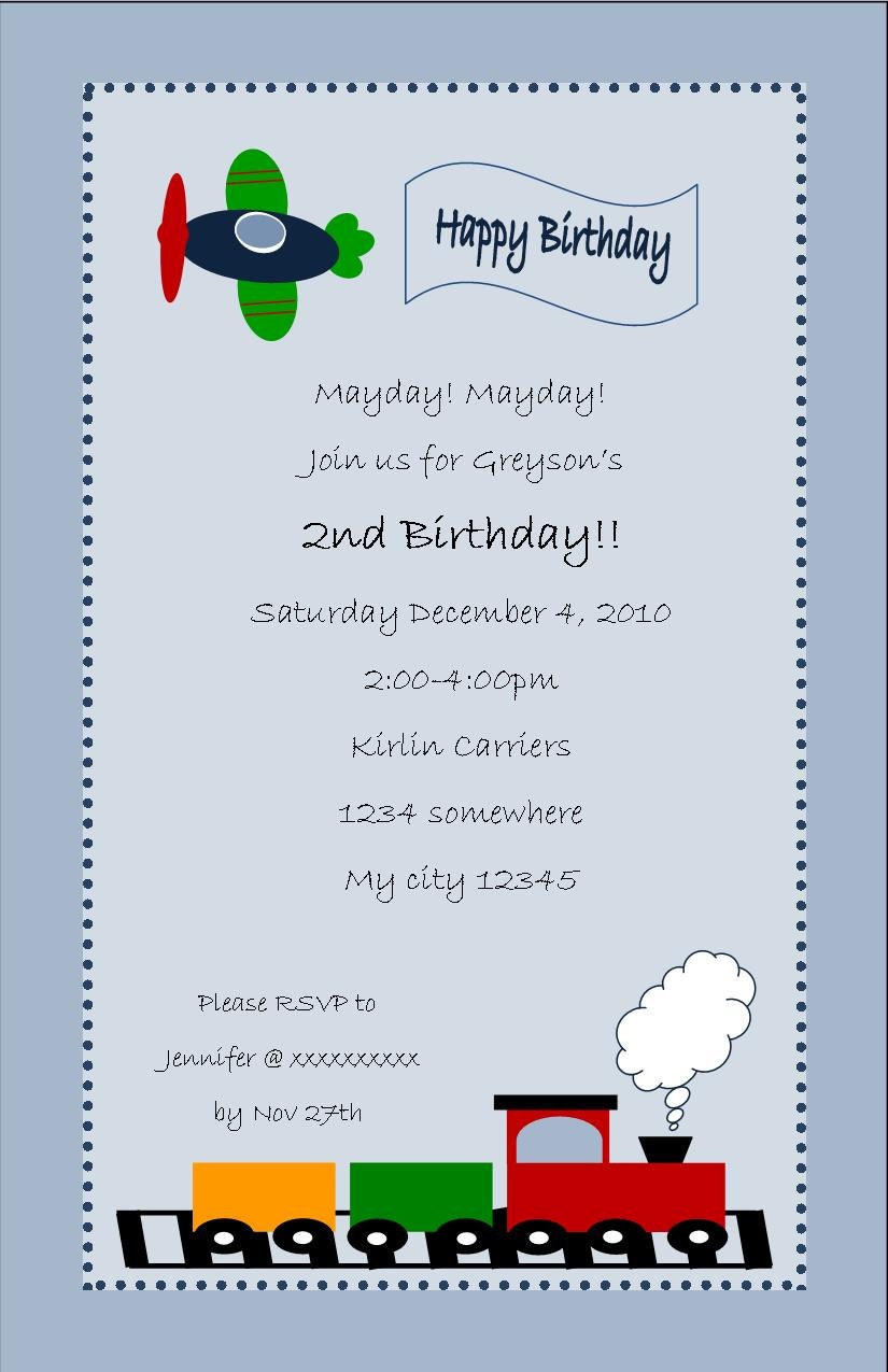 CUSTOM Invitations - Custom Transportation Party Collection - BellaGrey Designs Il_570xn