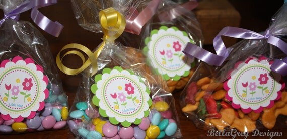 CUSTOM Favor Tags - Custom Spring Flower Party Collection - BellaGrey Designs Il_570xn