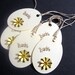 Cream Oval Flower Thanks Tags