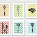Kitchen Art Prints - Chevron Kitchen Set of 6- 8X10 Inches, Choose colors and custom sizes